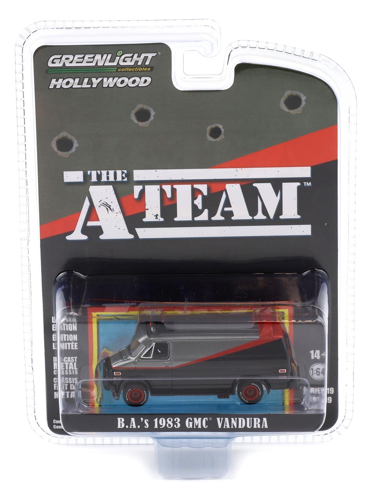 1:64 Greenlight B.A.Â´s 1983 GMC Vandura Van The A-Team grey/red/black