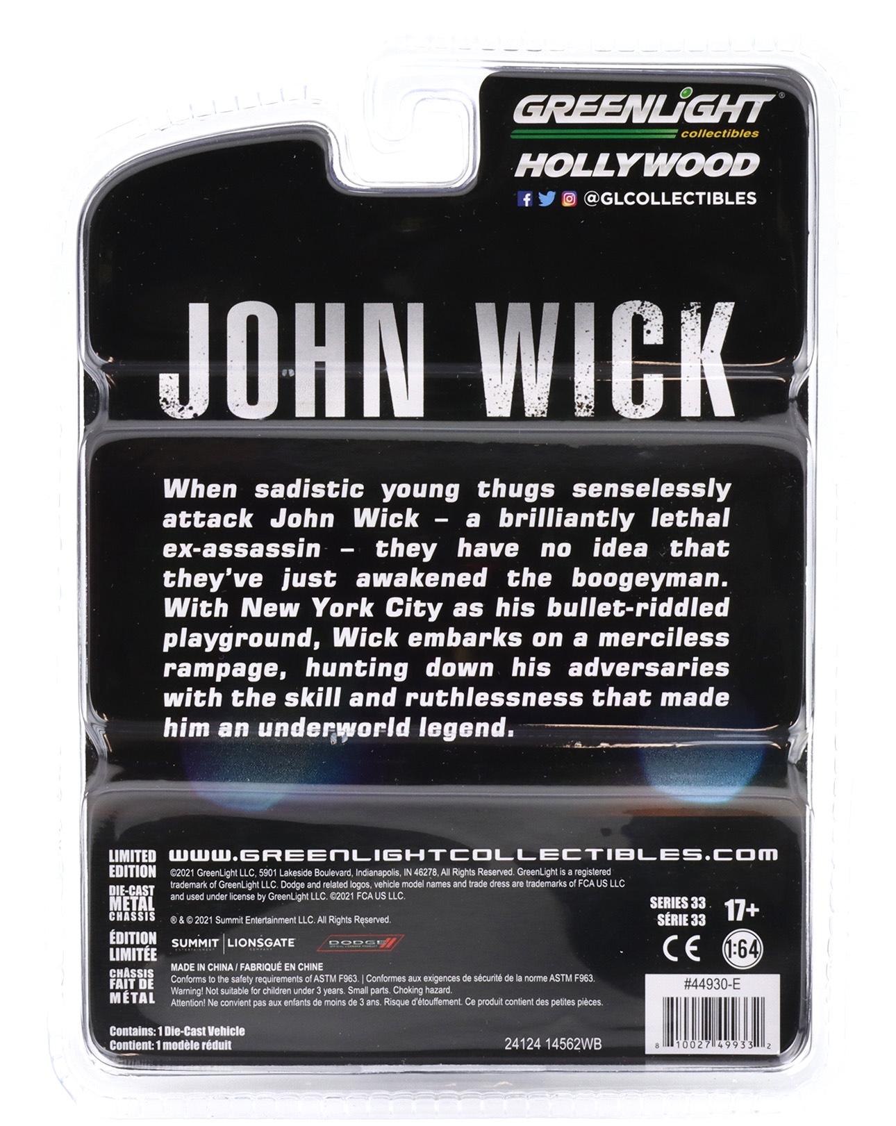 1:64 Greenlight 1968 Dodge Charger RT John Wick black