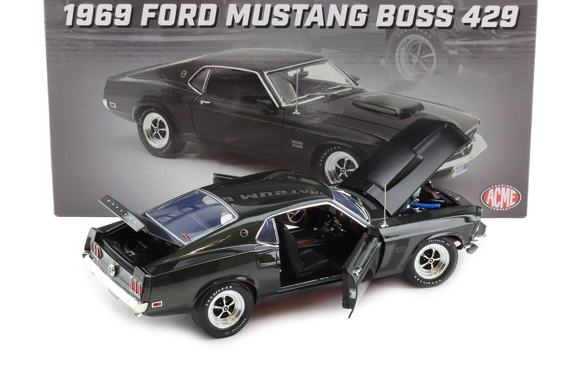 1:18 ACME 1969 Ford Mustang Boss 429 Coupe black Jade Toms Garage Limited 120 pcs.