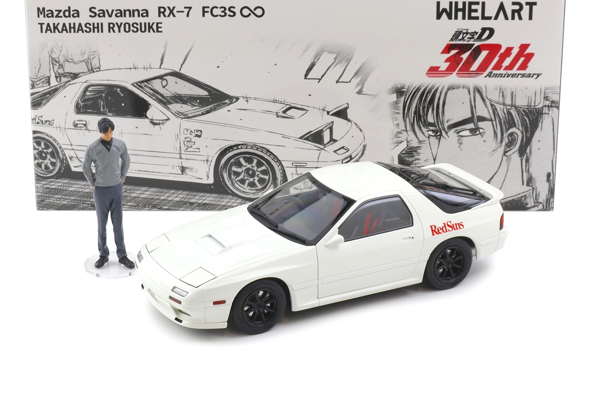 1:18 Whelart Mazda Savanna RX-7 FC3S Initial D 30th Anniversary Takahashi Ryosuke