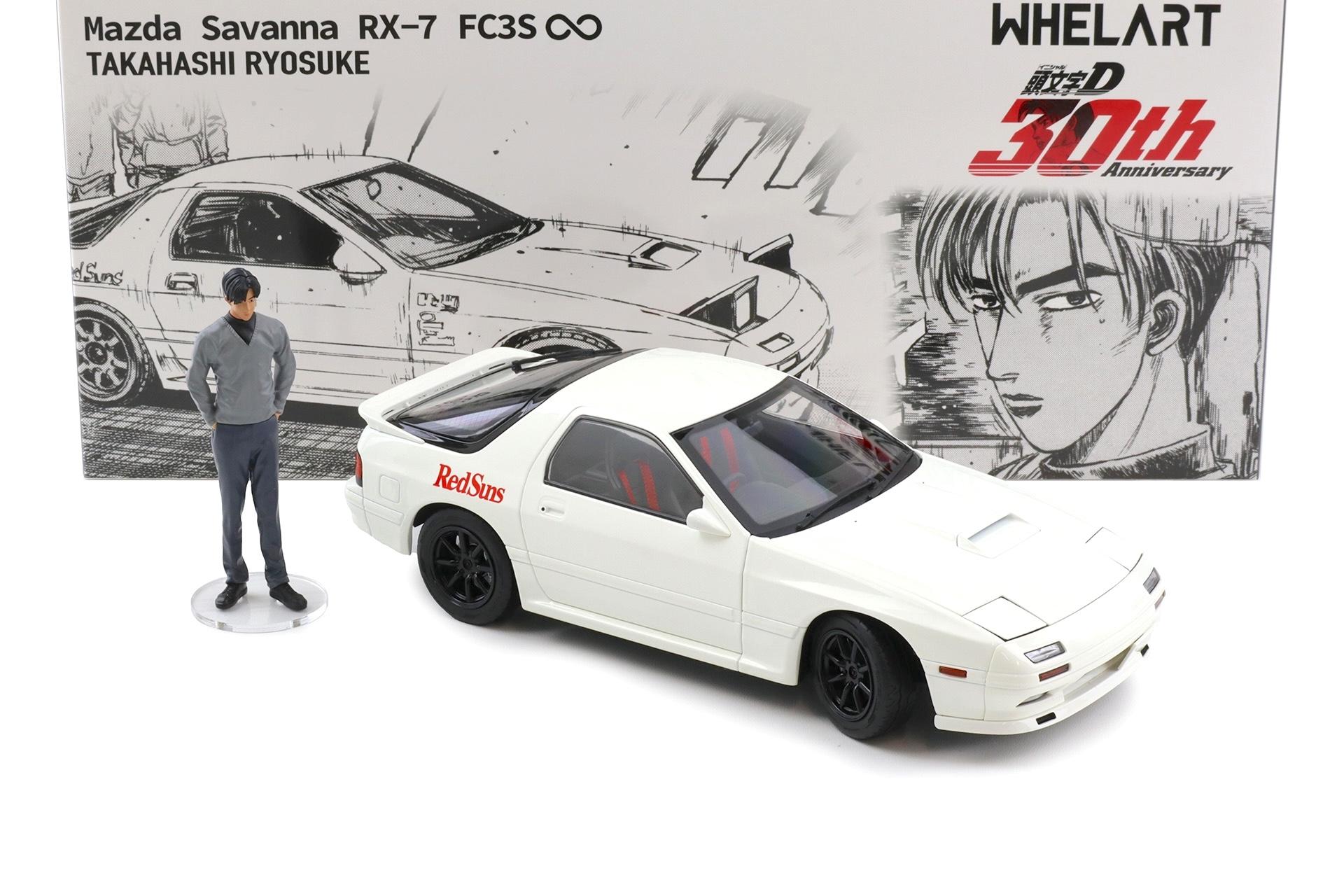 1:18 Whelart Mazda Savanna RX-7 FC3S Initial D 30th Anniversary Takahasi Ryosuke