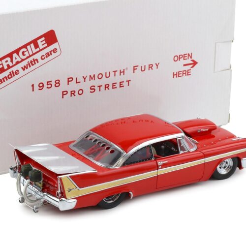 1:24 Danbury Mint 1958 Plymouth Fury Pro Street red with box