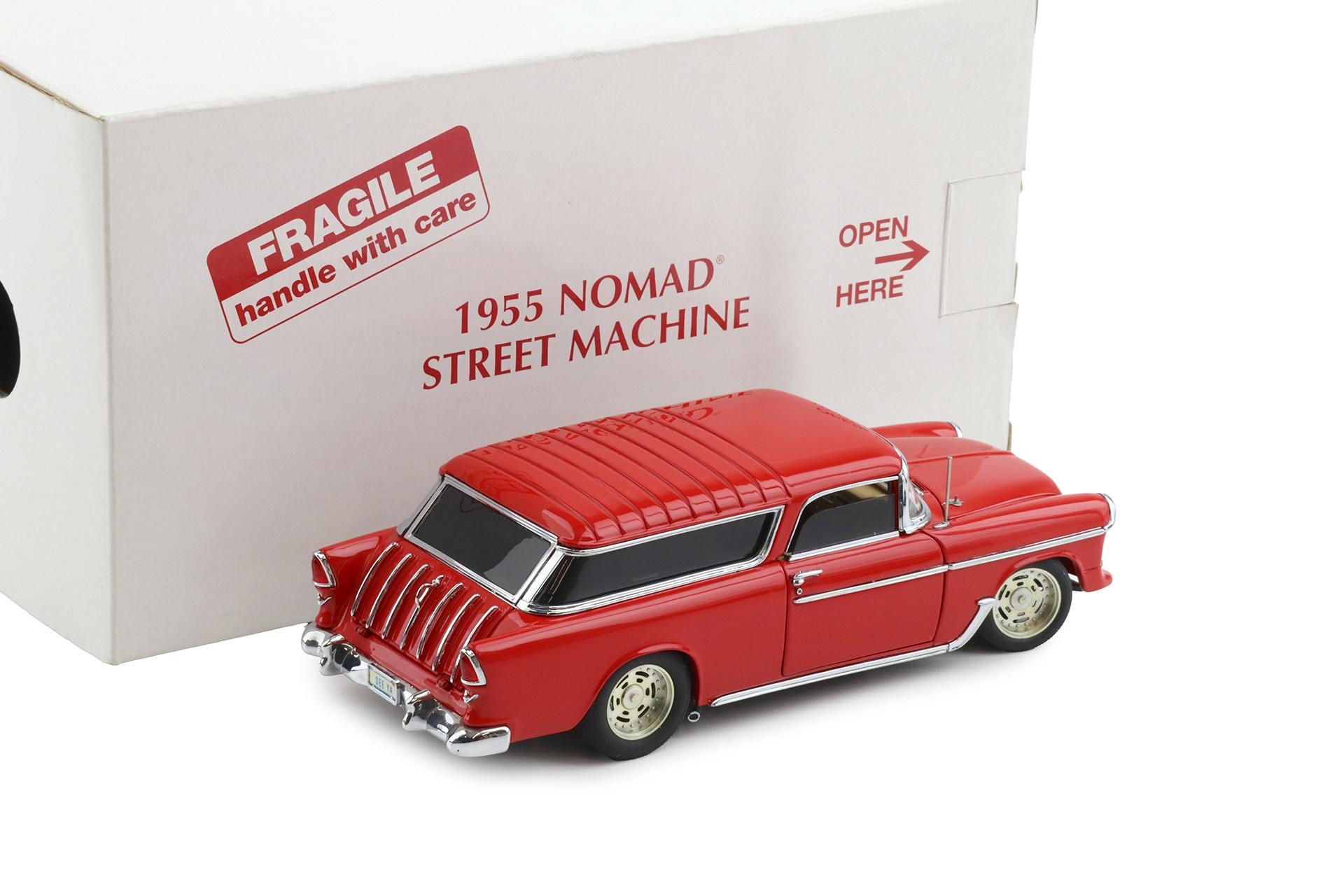 1:24 Danbury Mint 1955 Chevrolet Nomad Street Machine Torch red with box