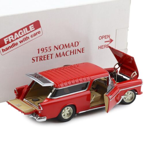 1:24 Danbury Mint 1955 Chevrolet Nomad Street Machine Torch red with box