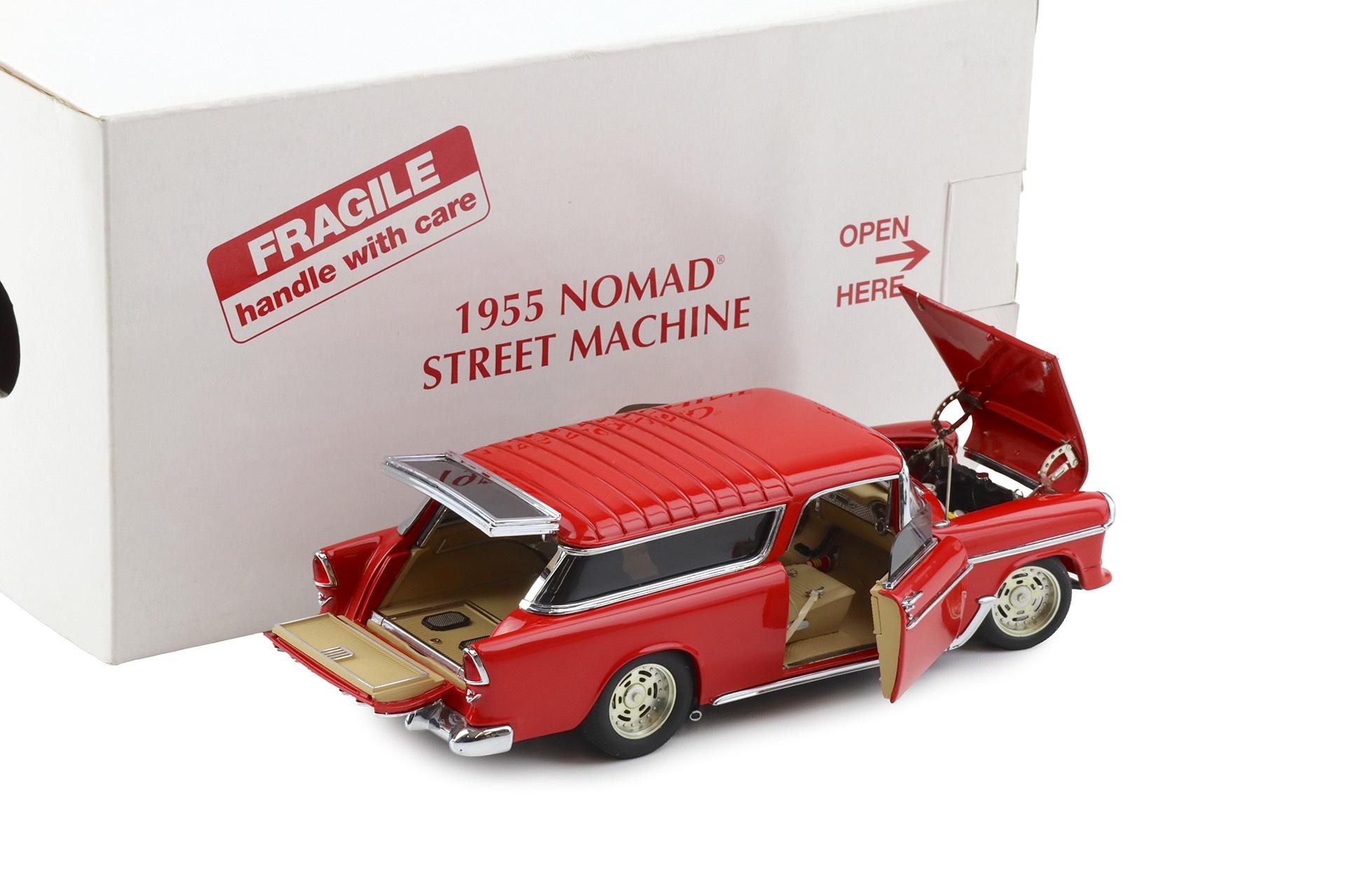 1:24 Danbury Mint 1955 Chevrolet Nomad Street Machine Torch red with box
