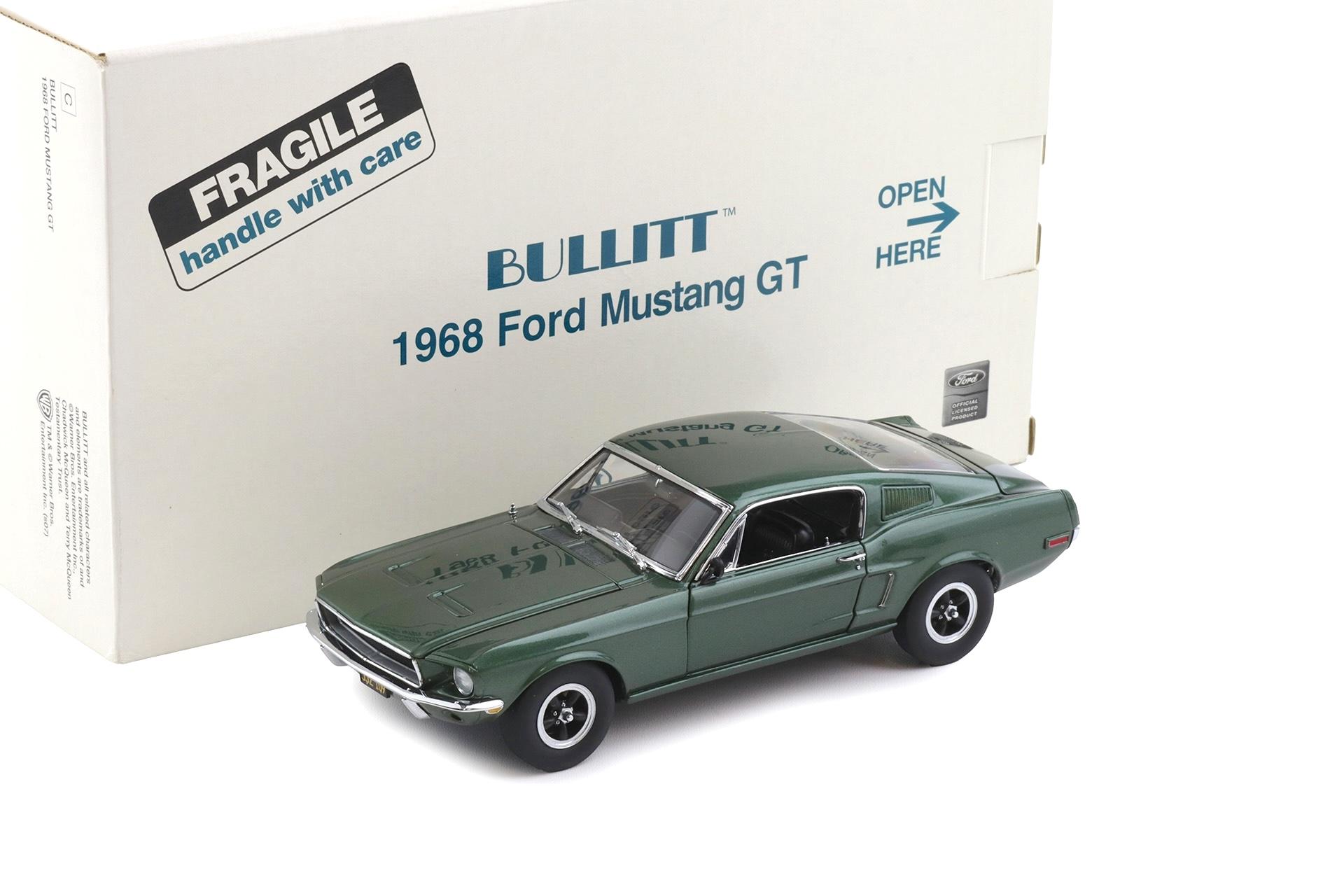 1:24 Danbury Mint 1968 Ford Mustang GT Coupe BULLITT highland green with box