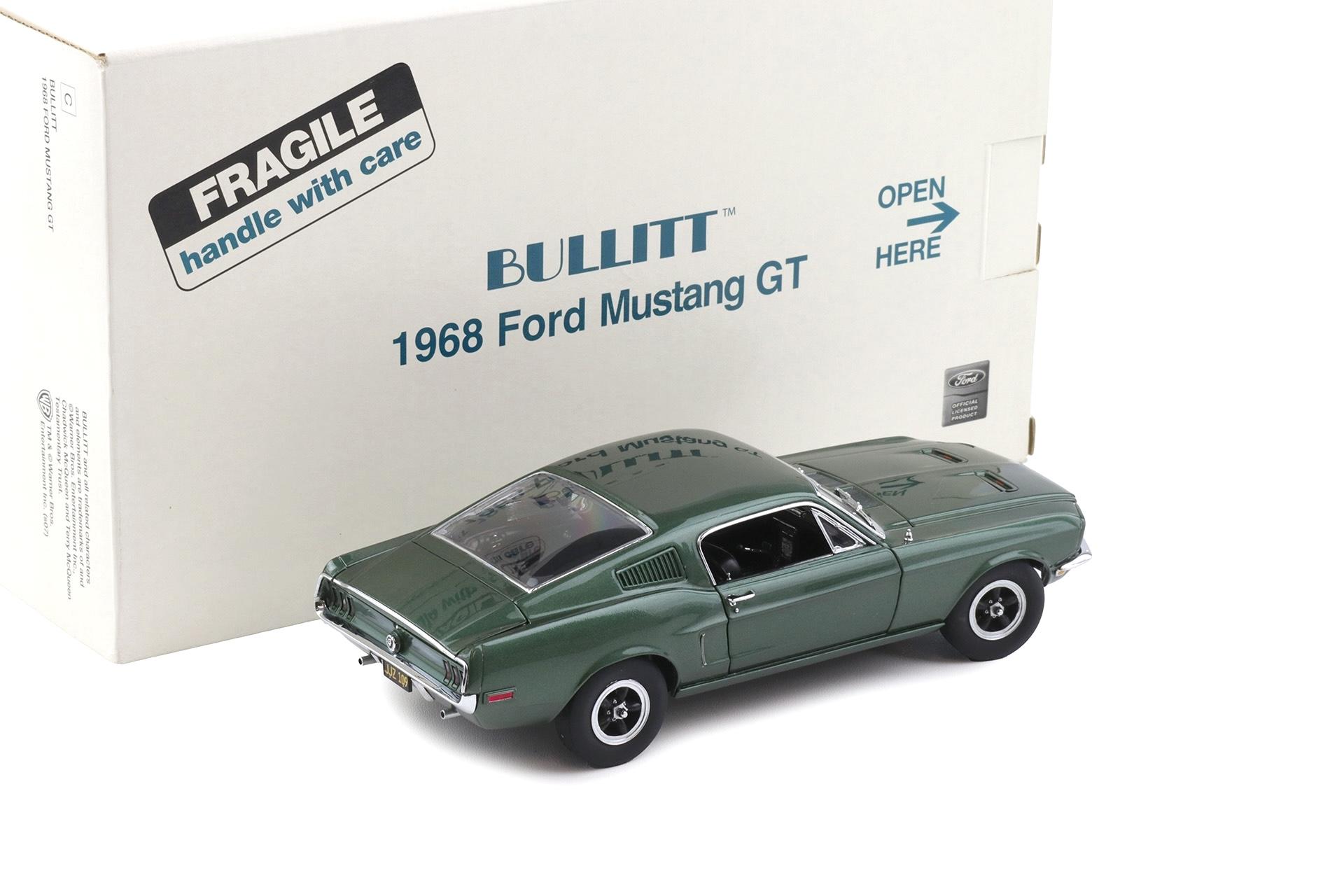 1:24 Danbury Mint 1968 Ford Mustang GT Coupe BULLITT highland green with box