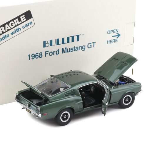 1:24 Danbury Mint 1968 Ford Mustang GT Coupe BULLITT highland green with box