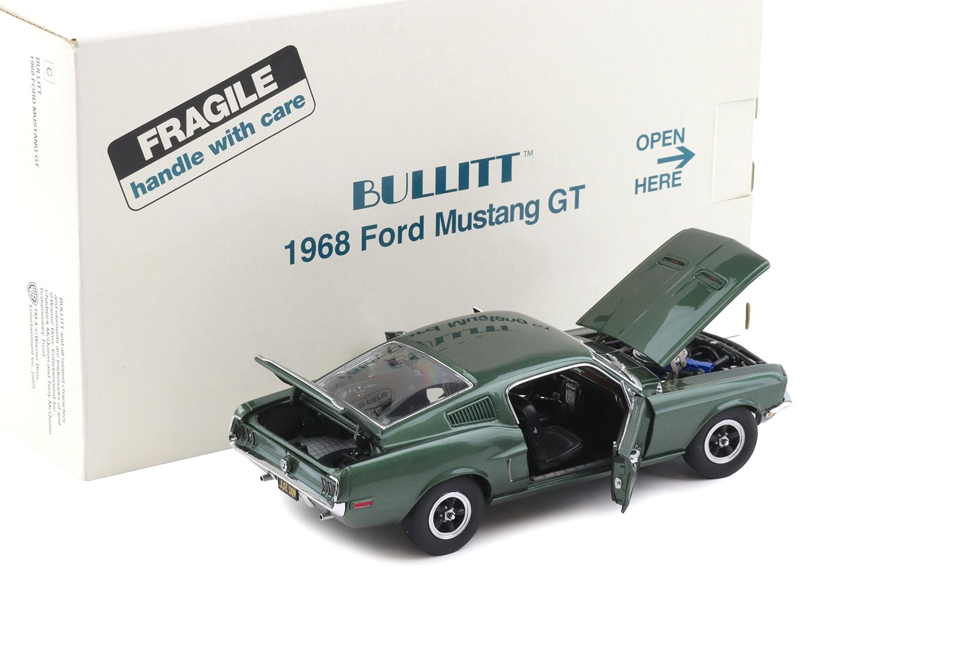 1:24 Danbury Mint 1968 Ford Mustang GT Coupe BULLITT highland green with box