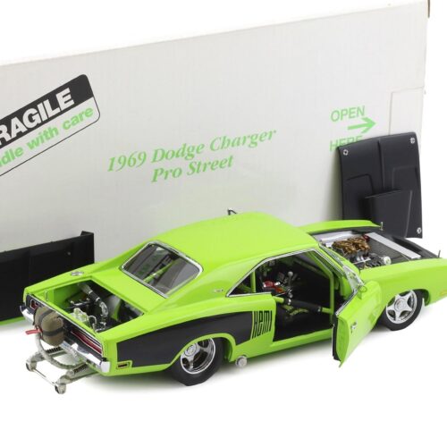 1:24 Danbury Mint 1969 Dodge Charger Pro Street Sublime green with box