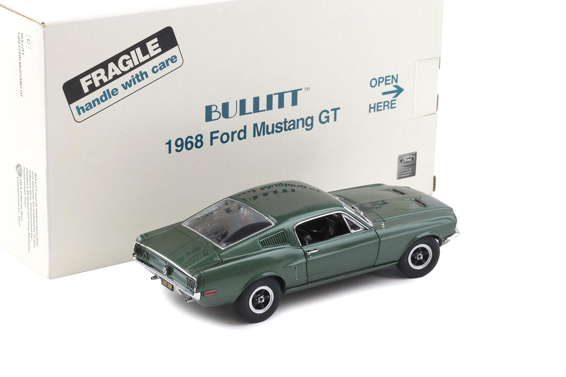 1:24 Danbury Mint 1968 Ford Mustang GT Coupe BULLITT highland green with box