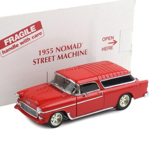 1:24 Danbury Mint 1955 Chevrolet Nomad Street Machine Torch red with box