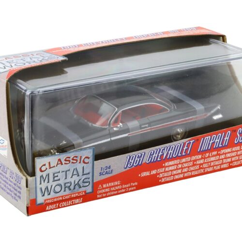 1:24 Classic Metal Works 1961 Chevrolet Impala SS 409 black with Showcase