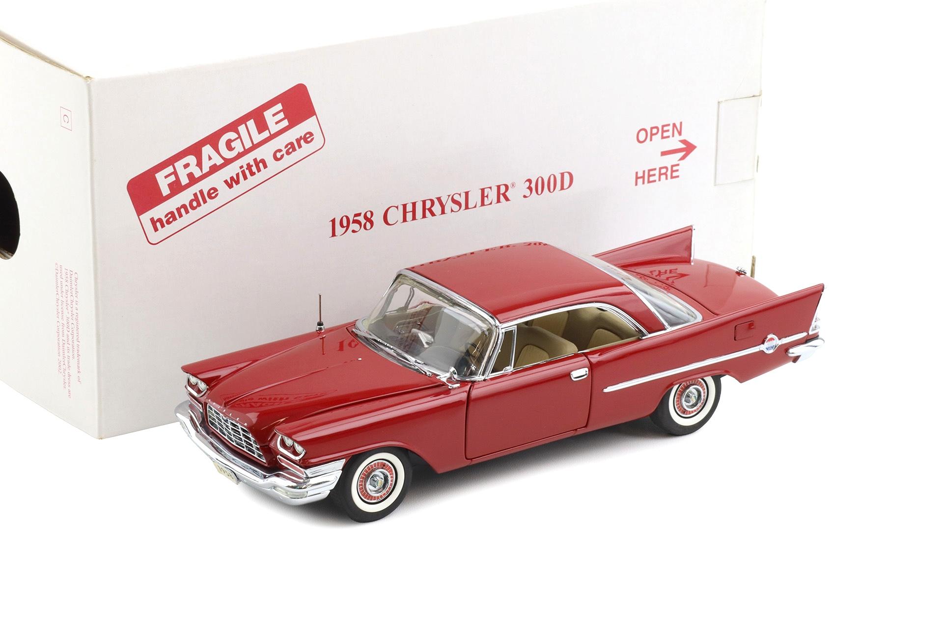 1:24 Danbury Mint 1958 Chrysler 300D Sport Coupe Matador red with box