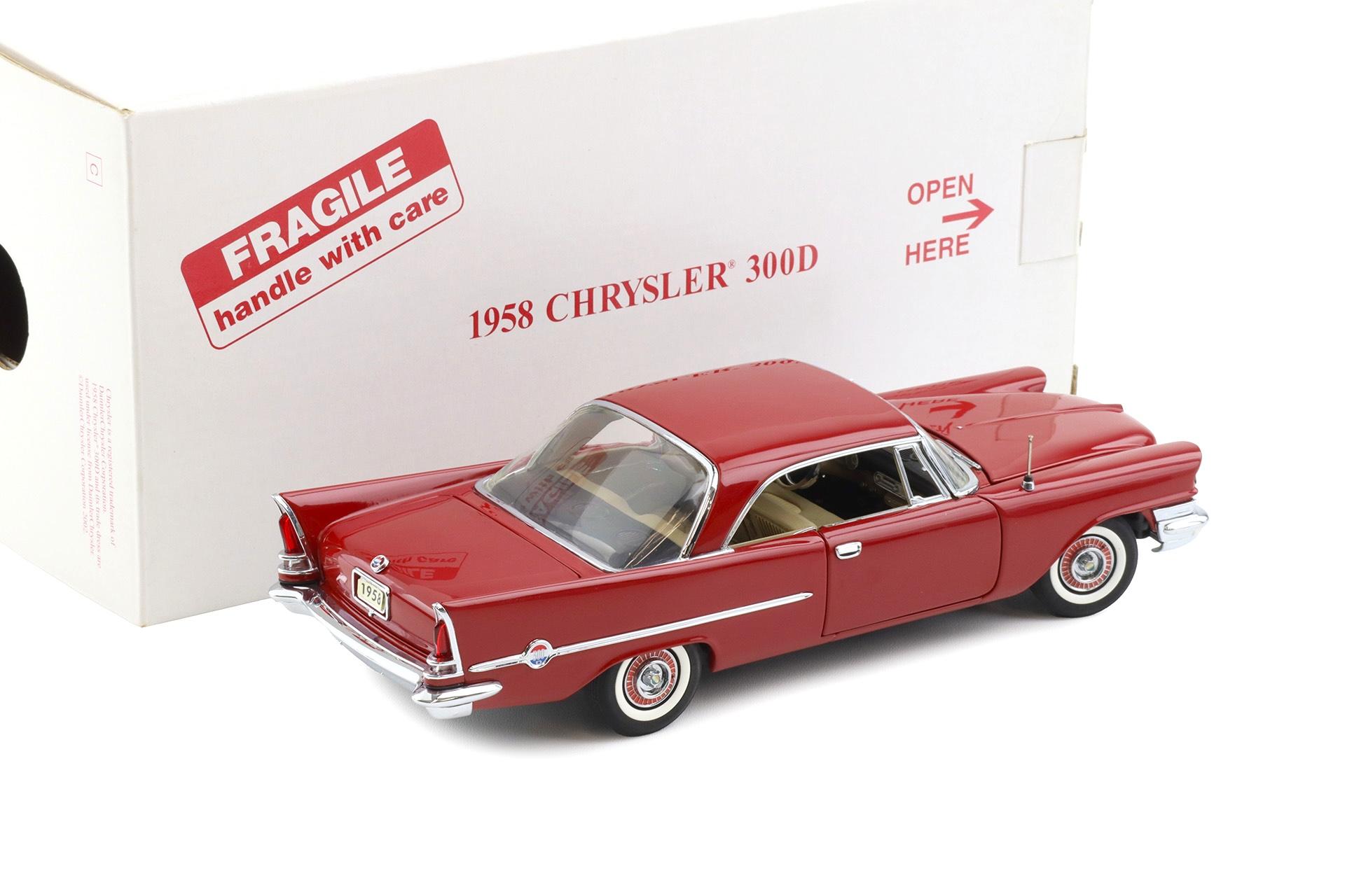 1:24 Danbury Mint 1958 Chrysler 300D Sport Coupe Matador red with box
