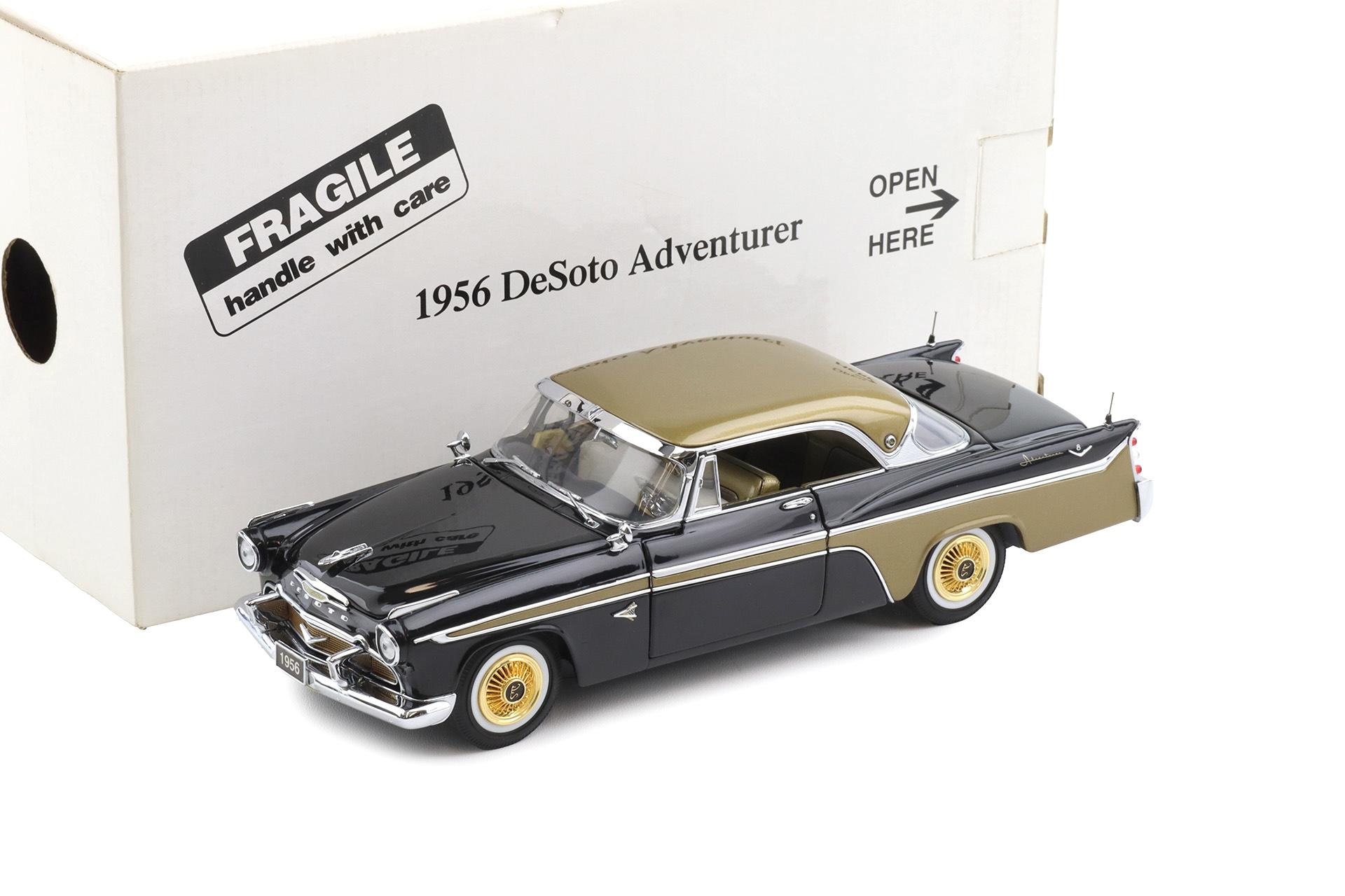 1:24 Danbury Mint 1956 DeSoto Adventurer 2-Door Coupe Jet black/ gold with box