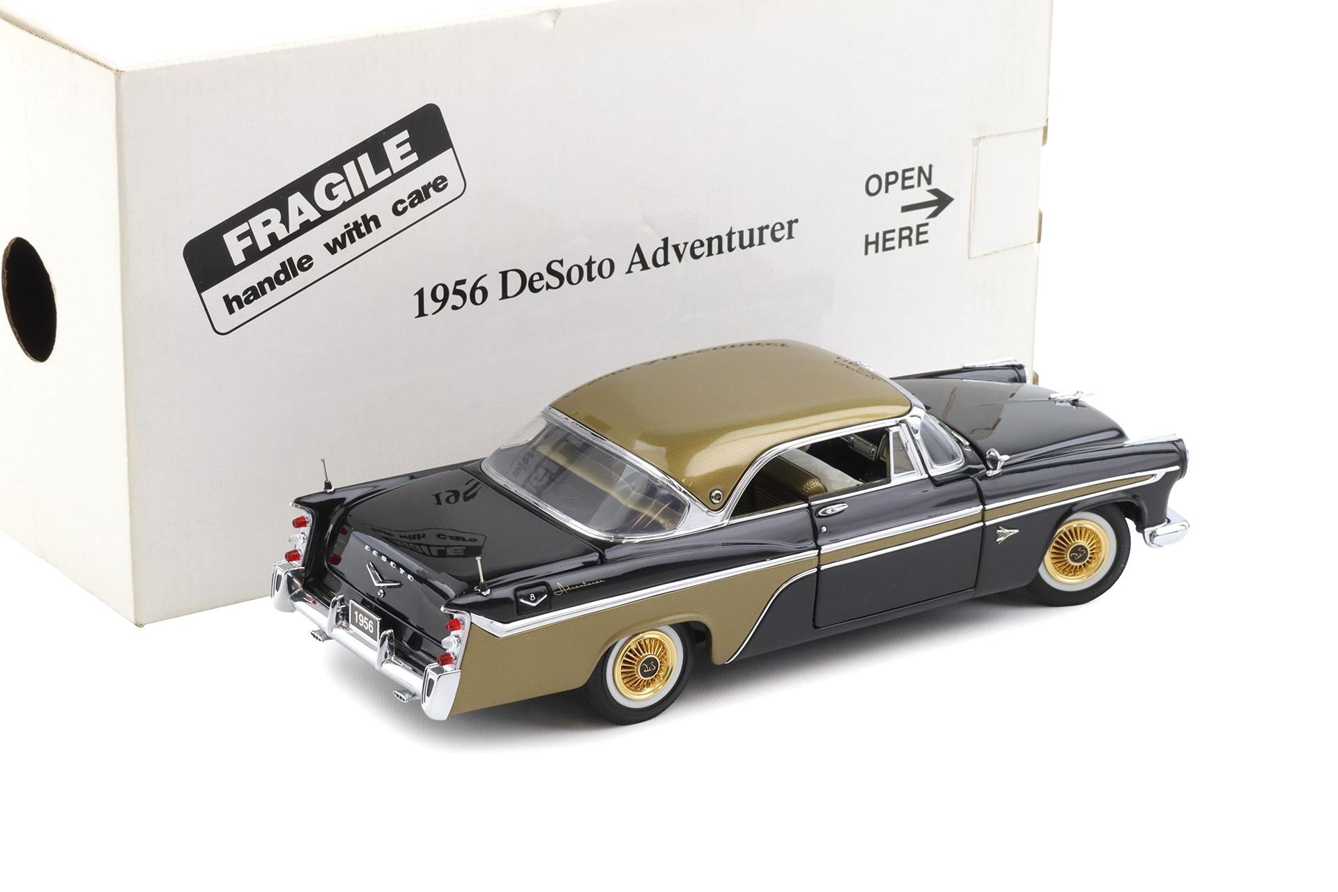 1:24 Danbury Mint 1956 DeSoto Adventurer 2-Door Coupe Jet black/ gold with box