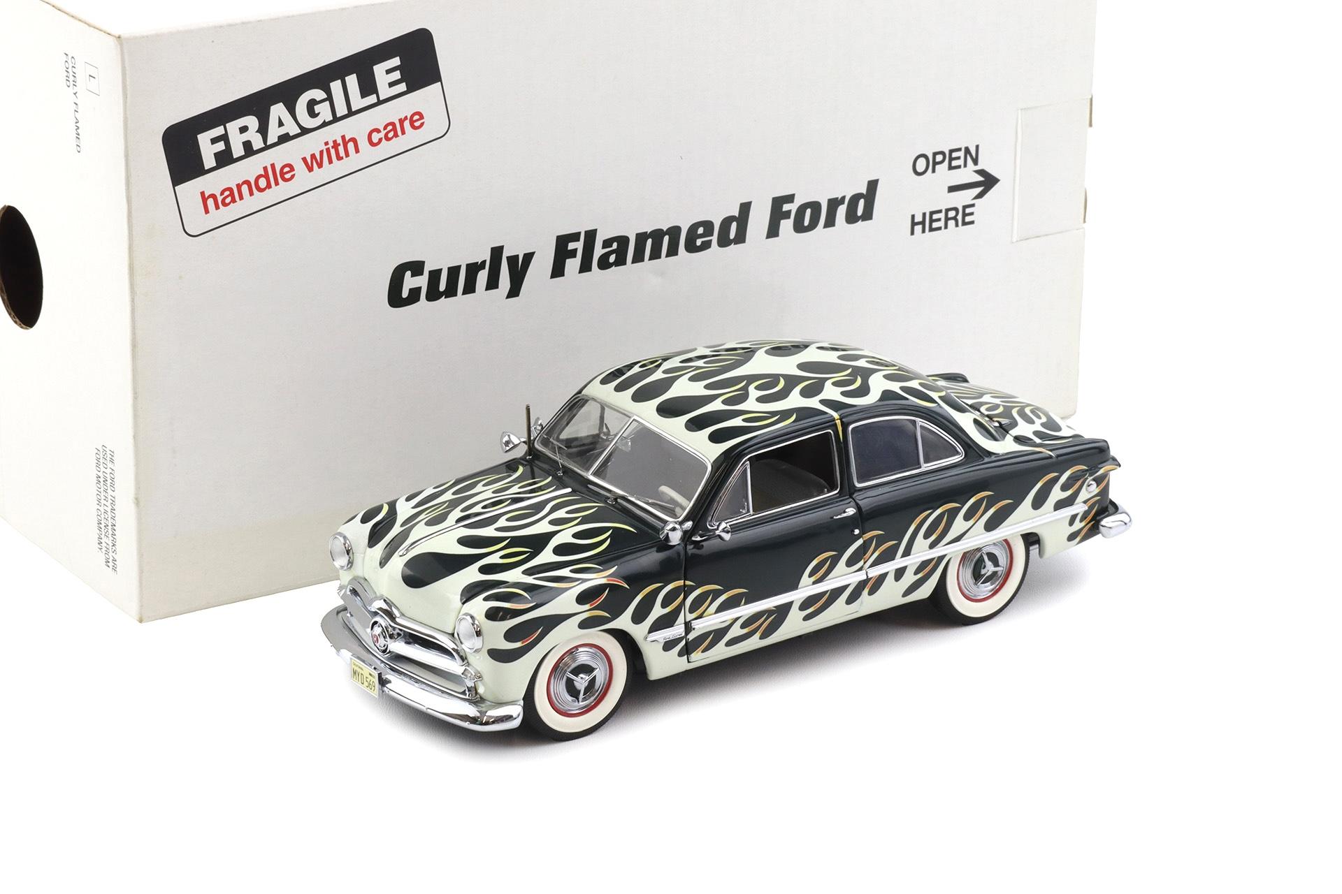 1:24 Danbury Mint 1949 Ford Custom Coupe Curly Flamed dark green with box