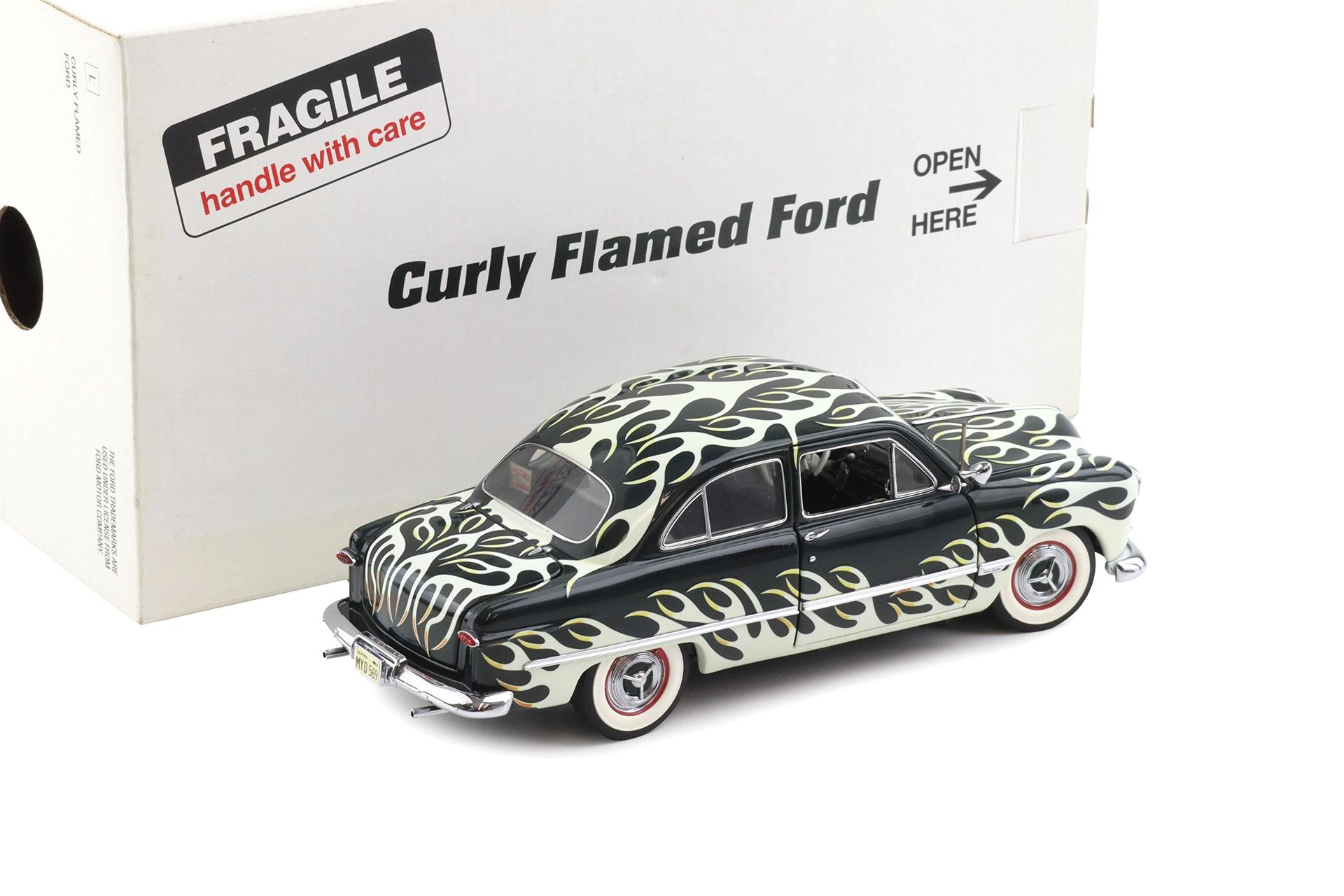 1:24 Danbury Mint 1949 Ford Custom Coupe Curly Flamed dark green with box