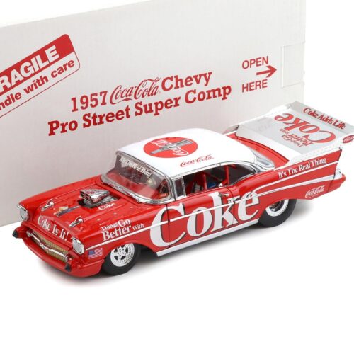 1:24 Danbury Mint 1957 Chevrolet Pro Street Super Comp Hardtop Coca Cola red