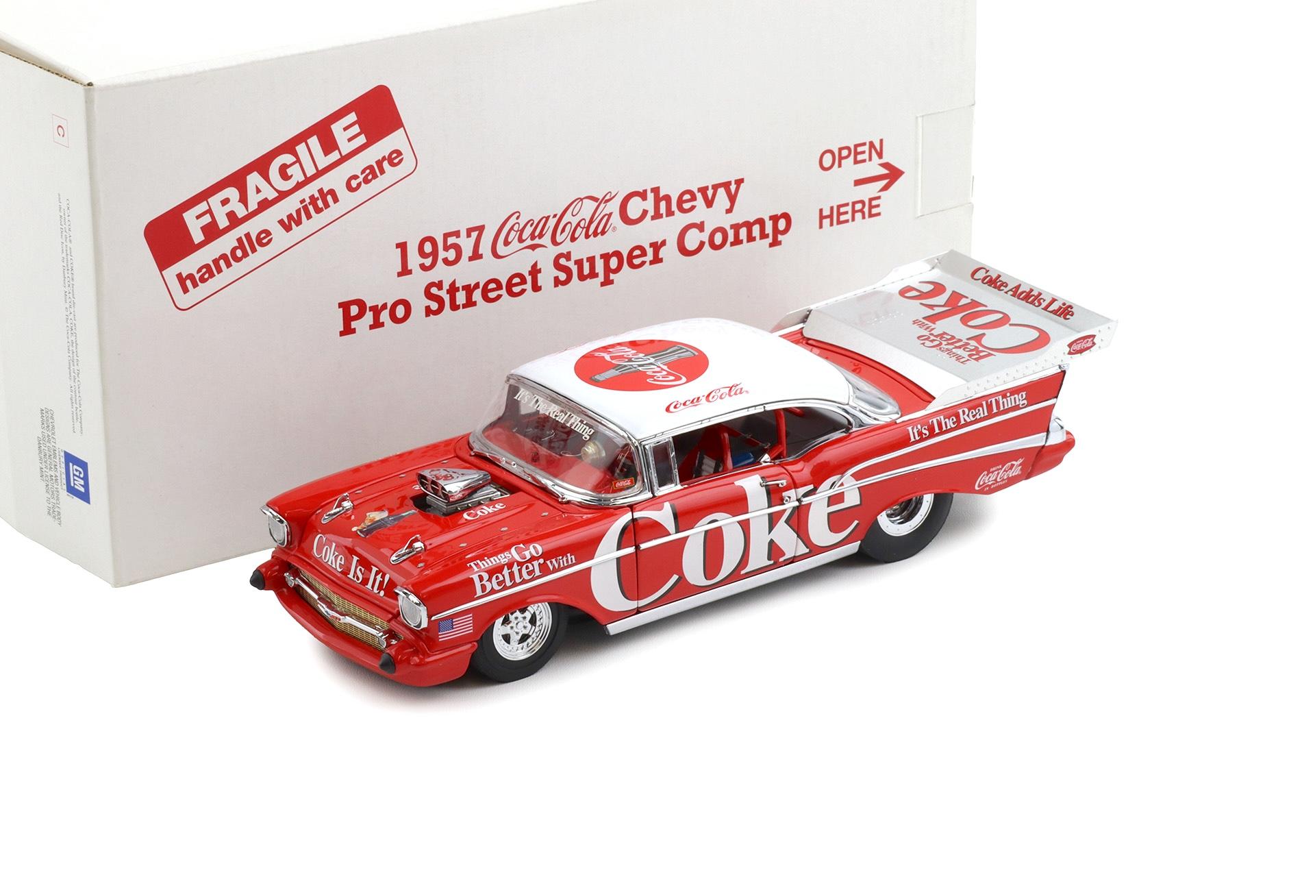 1:24 Danbury Mint 1957 Chevrolet Pro Street Super Comp Hardtop Coca Cola red