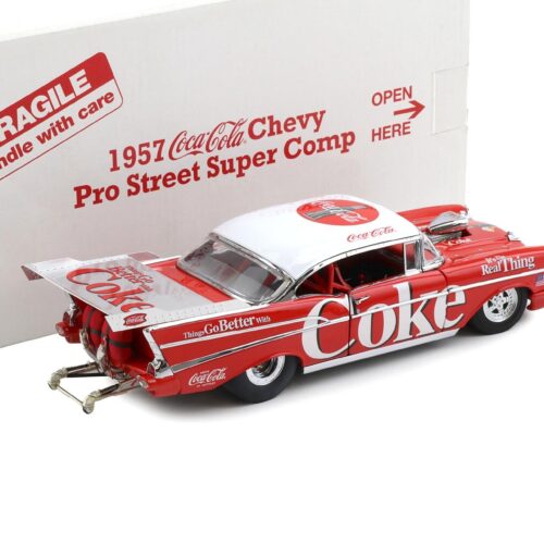1:24 Danbury Mint 1957 Chevrolet Pro Street Super Comp Hardtop Coca Cola red