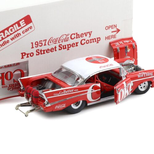 1:24 Danbury Mint 1957 Chevrolet Pro Street Super Comp Hardtop Coca Cola red