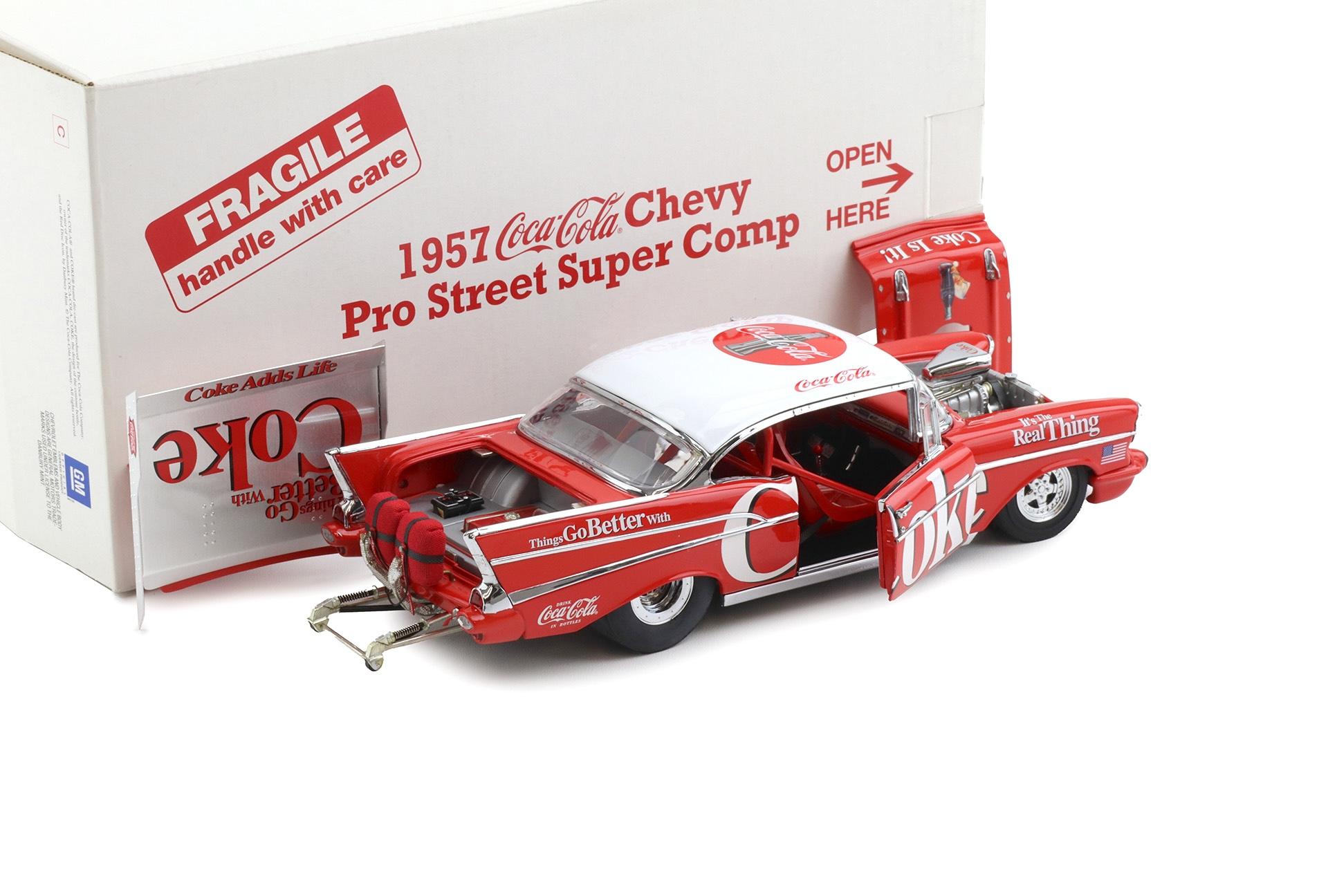 1:24 Danbury Mint 1957 Chevrolet Pro Street Super Comp Hardtop Coca Cola red