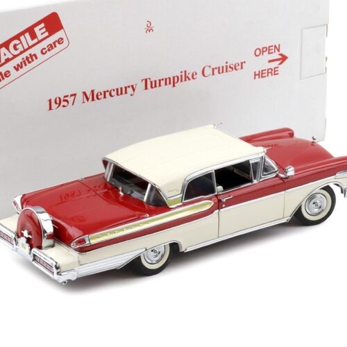 1:24 Danbury Mint 1957 Mercury Turnpike Cruiser Coupe red and white