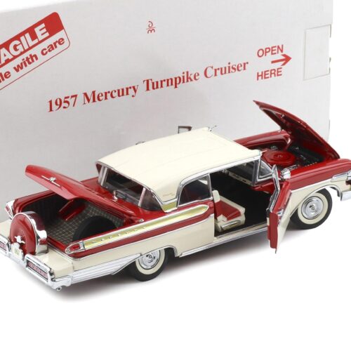 1:24 Danbury Mint 1957 Mercury Turnpike Cruiser Coupe red and white