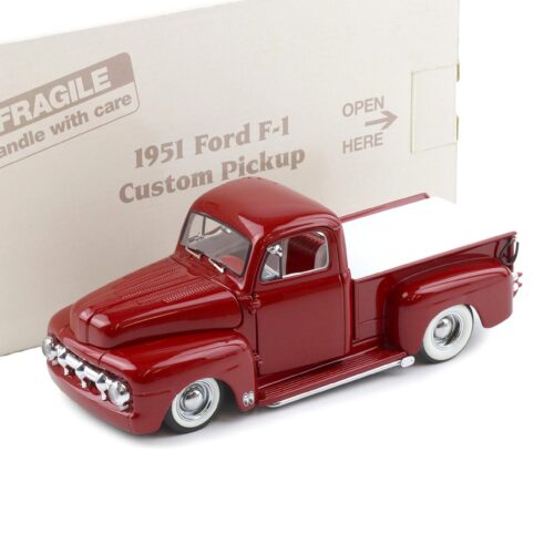 1:24 Danbury Mint 1951 Ford F-1 Half-ton Custom Pickup Candy red
