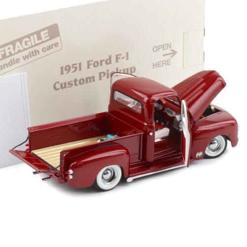 1:24 Danbury Mint 1951 Ford F-1 Half-ton Custom Pickup Candy red