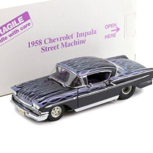 1:24 Danbury Mint 1958 Chevrolet Impala Coupe Street Machine black/ flames