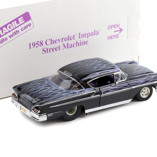 1:24 Danbury Mint 1958 Chevrolet Impala Coupe Street Machine black/ flames