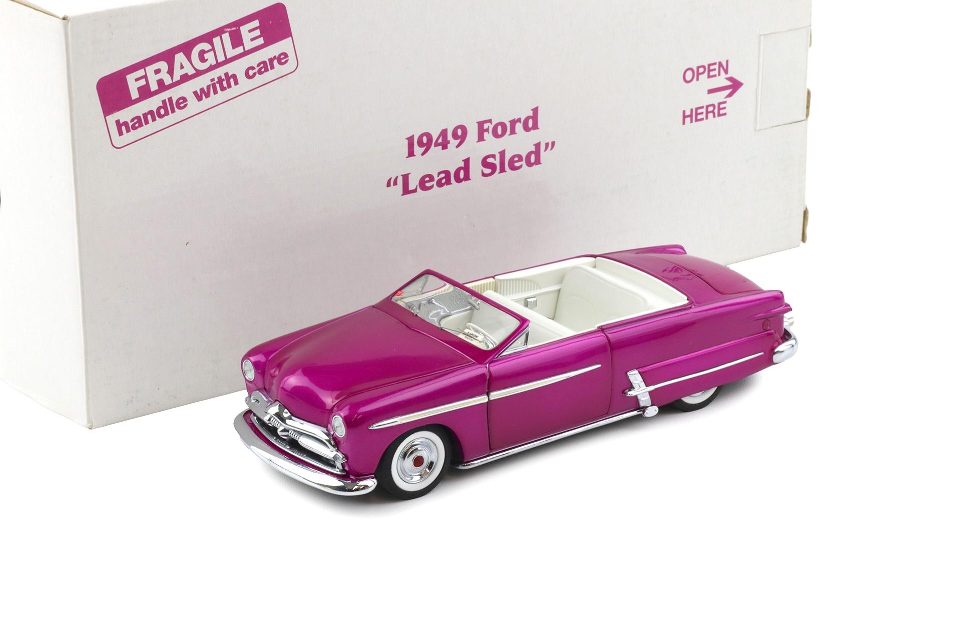 1:24 Danbury Mint 1949 Ford Custom Lead Sled Convertible Magenta purple