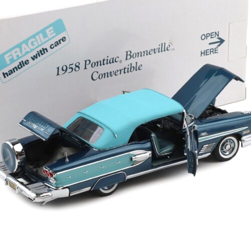 1:24 Danbury Mint 1958 Pontiac Bonneville Convertible 2-tone turquoise