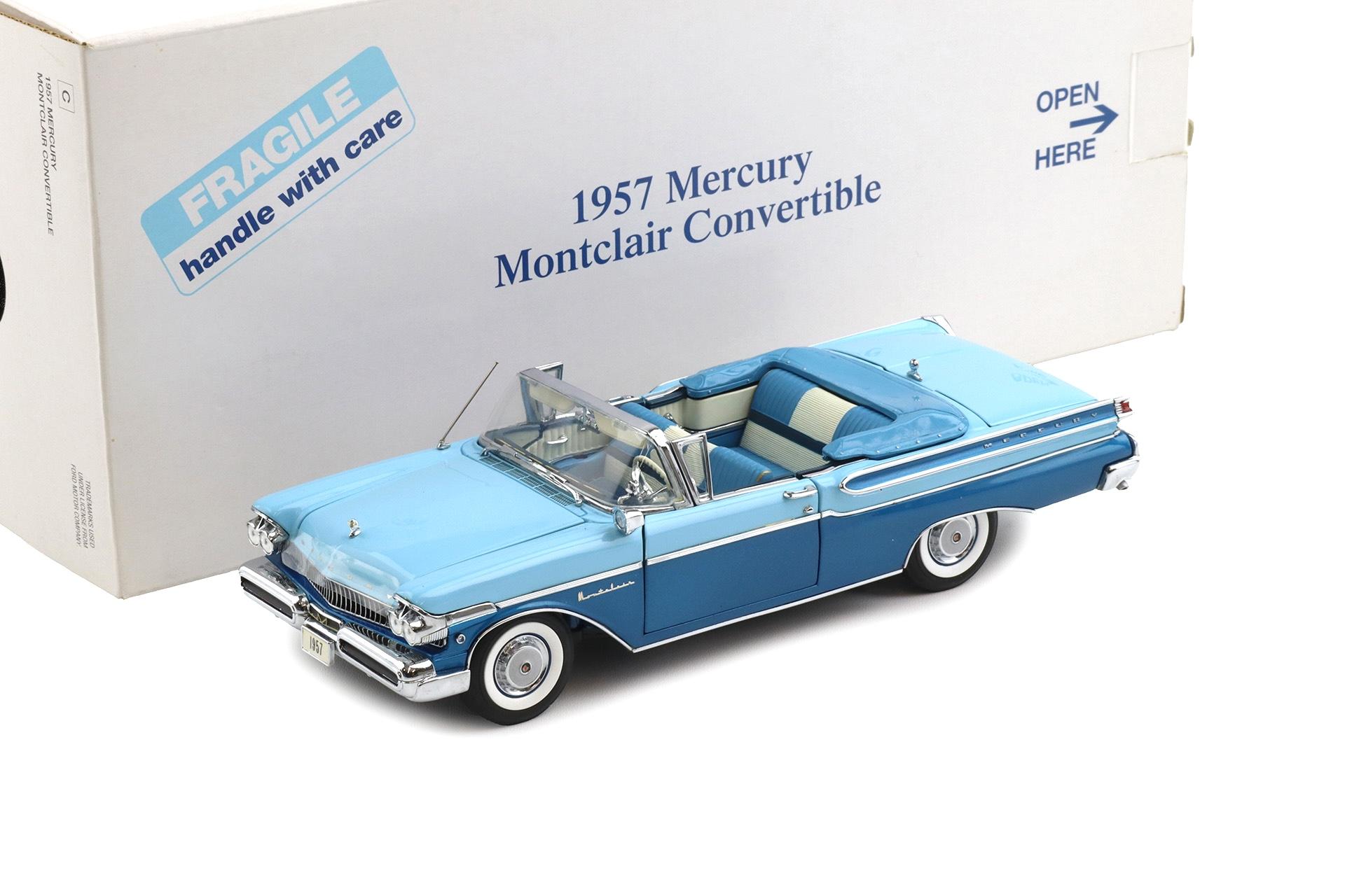 1:24 Danbury Mint 1957 Mercury Montclair Convertible pacific blue/ blue
