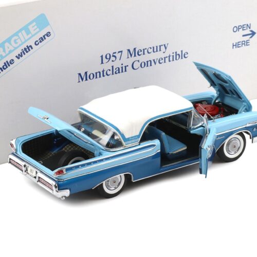 1:24 Danbury Mint 1957 Mercury Montclair Convertible pacific blue/ blue