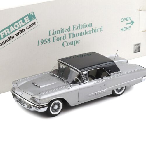 1:24 Danbury Mint 1958 Ford Thunderbird Coupe Platinum metallic/ black