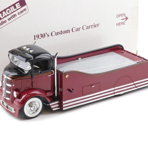1:24 Danbury Mint 1938 GMC Cab over engine Custom Car Carrier dark red