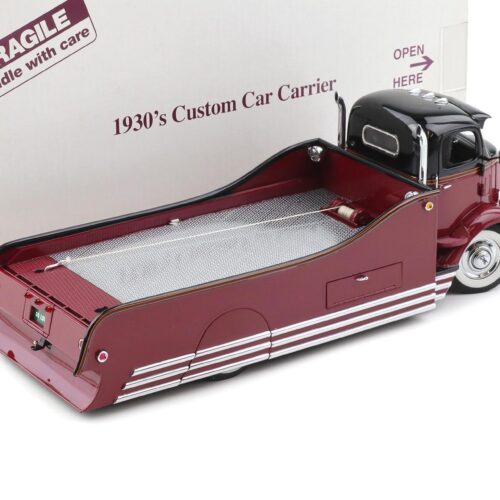 1:24 Danbury Mint 1938 GMC Cab over engine Custom Car Carrier dark red