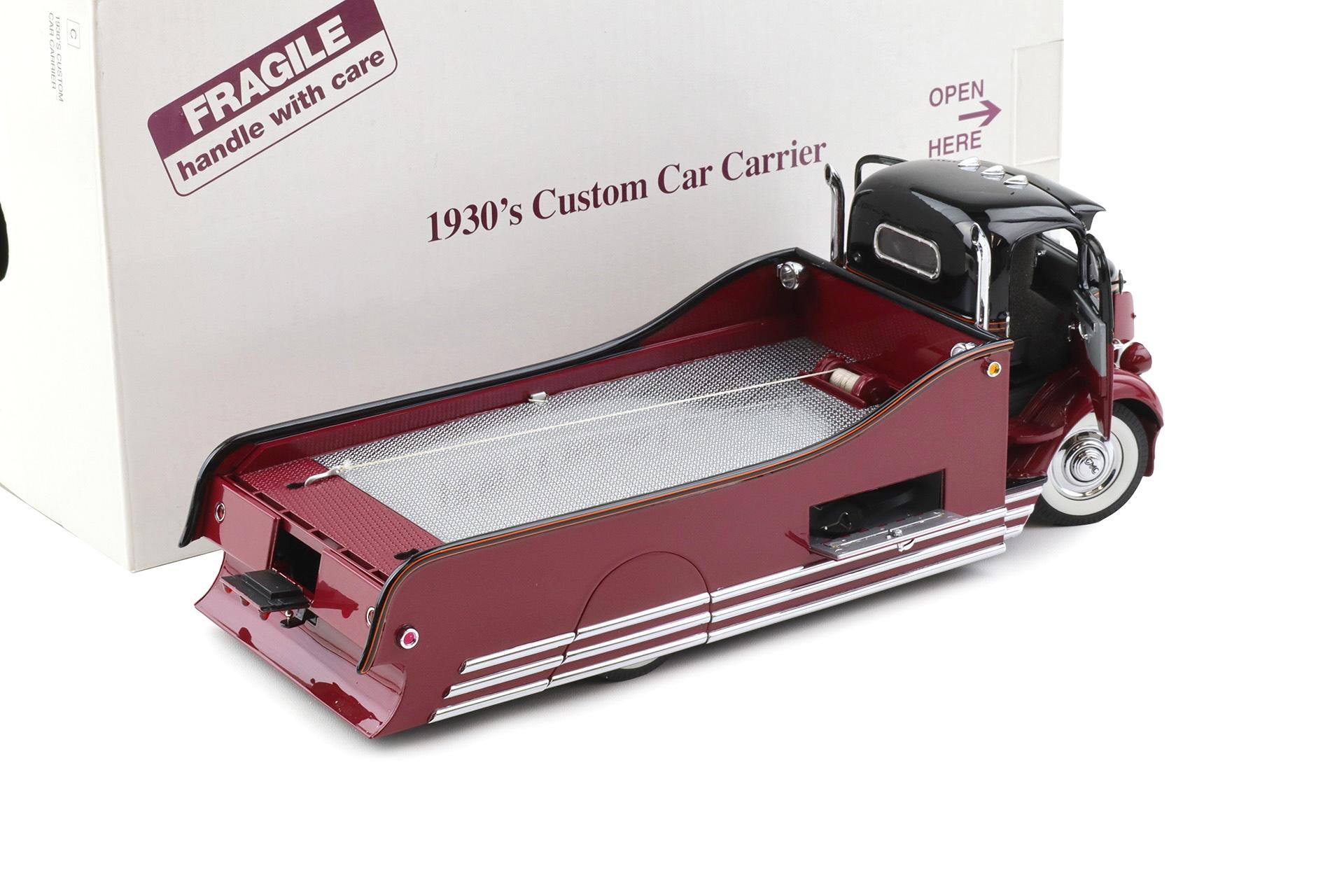 1:24 Danbury Mint 1938 GMC Cab over engine Custom Car Carrier dark red