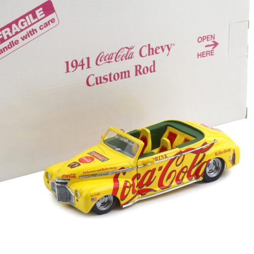 1:24 Danbury Mint 1941 Chevrolet Custom Rod Convertible Coca Cola yellow/ green