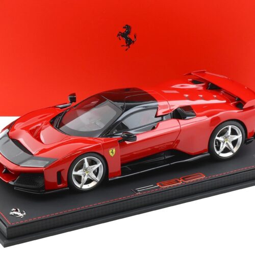 1:18 BBR Ferrari F80 Rosso Corsa red/ silver wheels with Showcase - Limited 500 pcs.