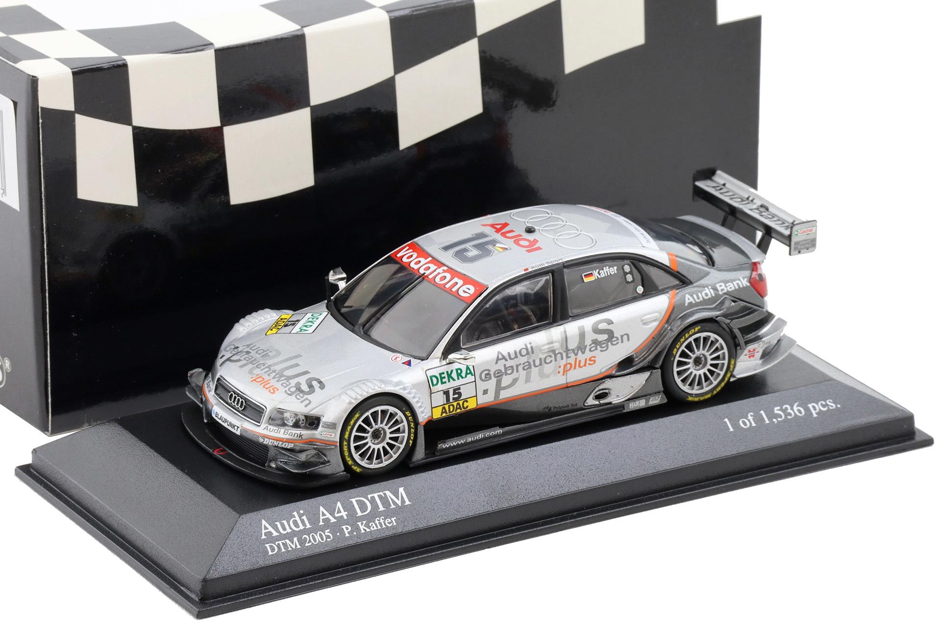 1:43 Minichamps Audi A4 DTM 2005 Audi Sport Team Joest #15 P.Kaffer Audi Plus
