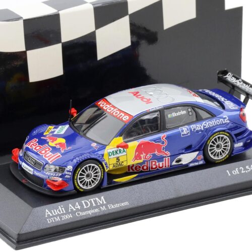 1:43 Minichamps Audi A4 DTM 2004 Audi Sport Team Abt #5 Ekström Champ Red Bull