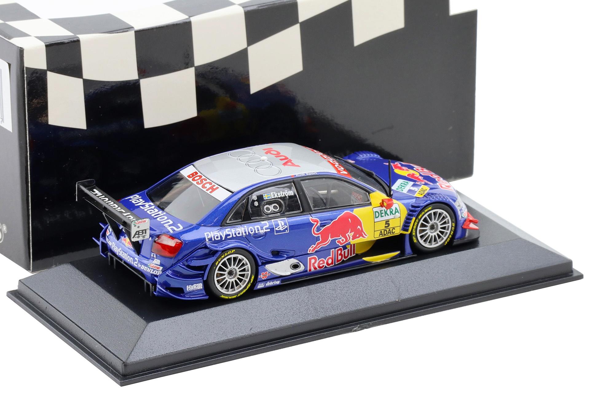 1:43 Minichamps Audi A4 DTM 2004 Audi Sport Team Abt #5 Ekström Champ Red Bull