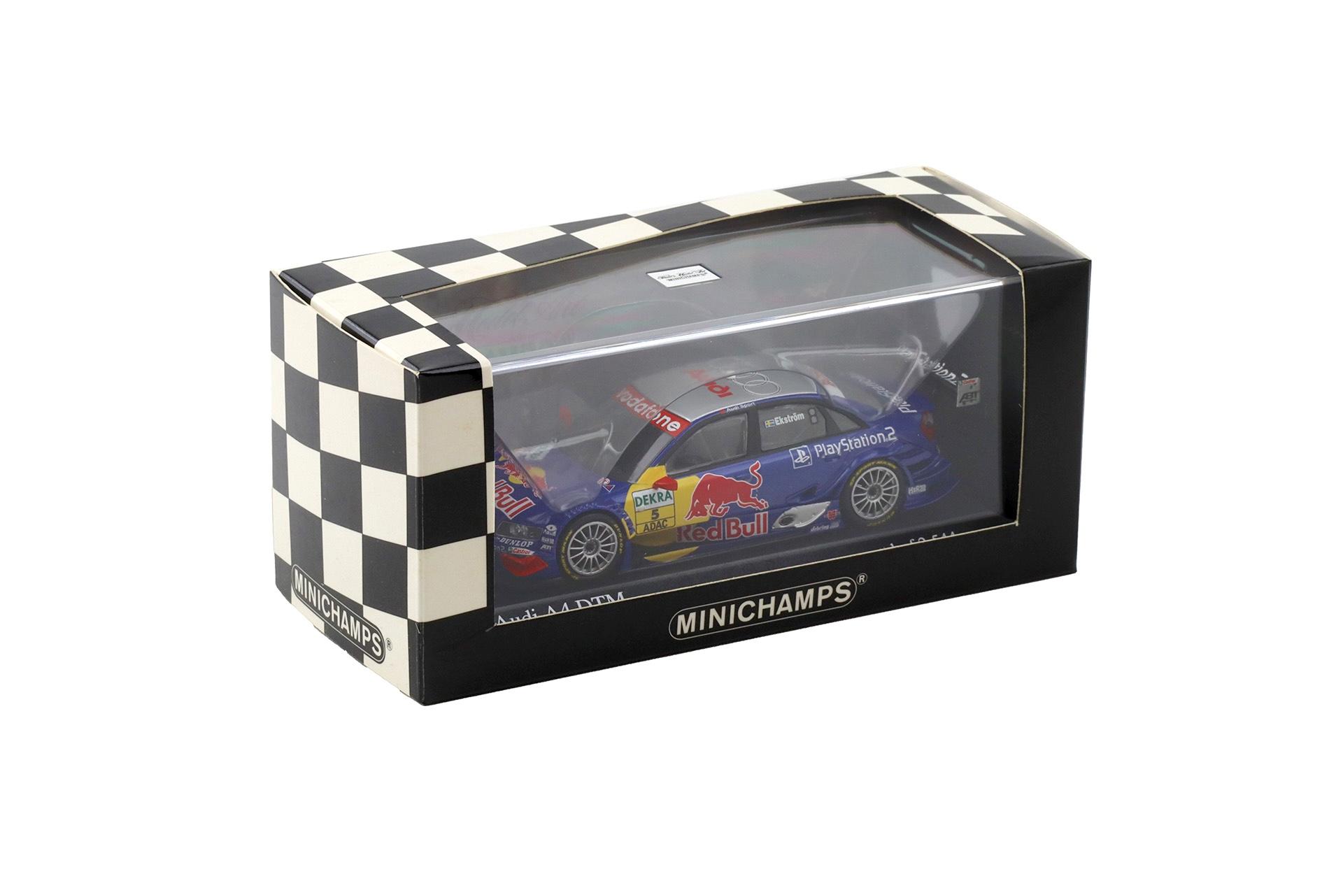 1:43 Minichamps Audi A4 DTM 2004 Audi Sport Team Abt #5 Ekström Champ Red Bull
