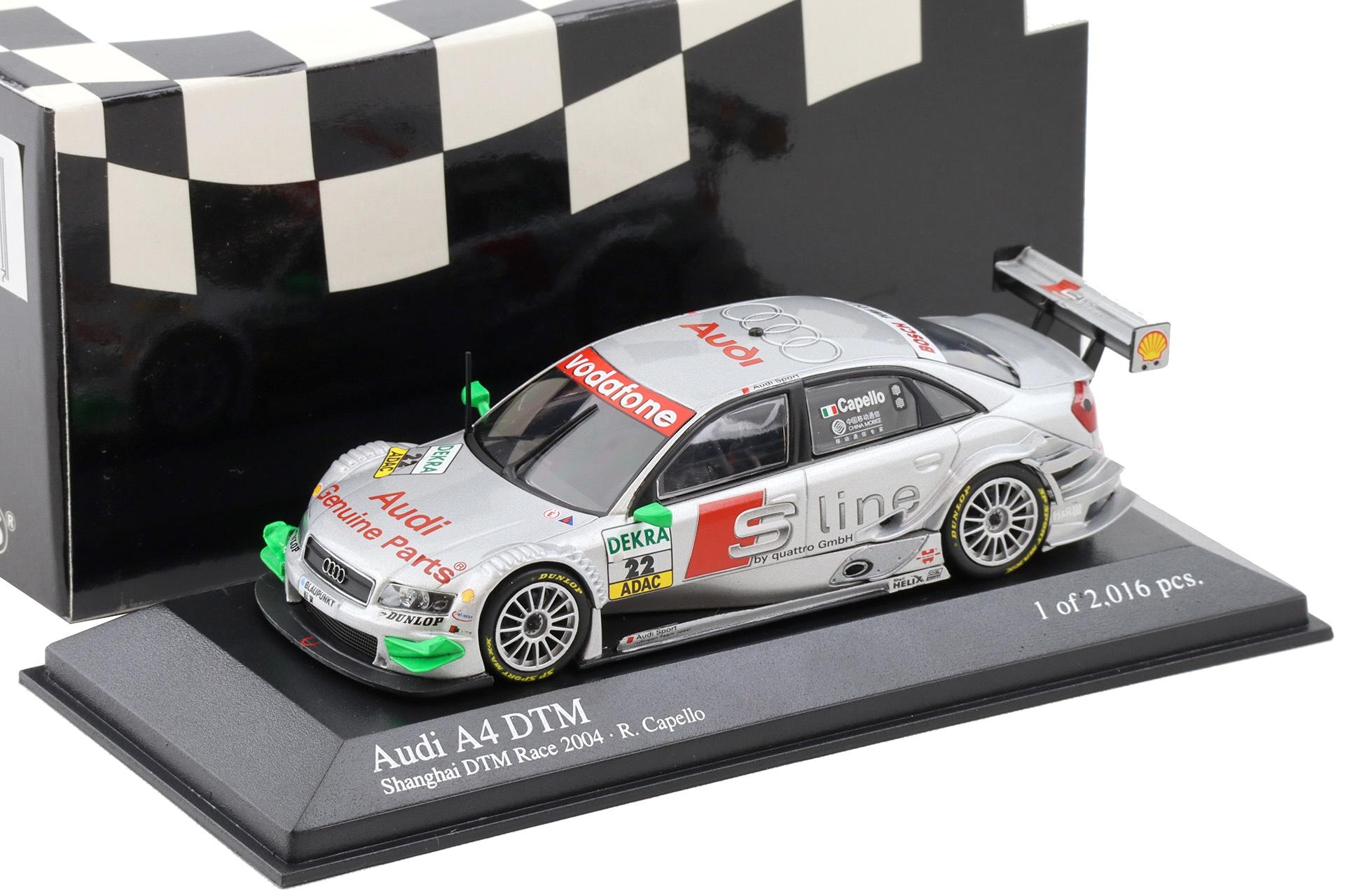 1:43 Minichamps Audi A4 DTM Shanghai 2004 Audi Sport Team Joest #22 R.Capello
