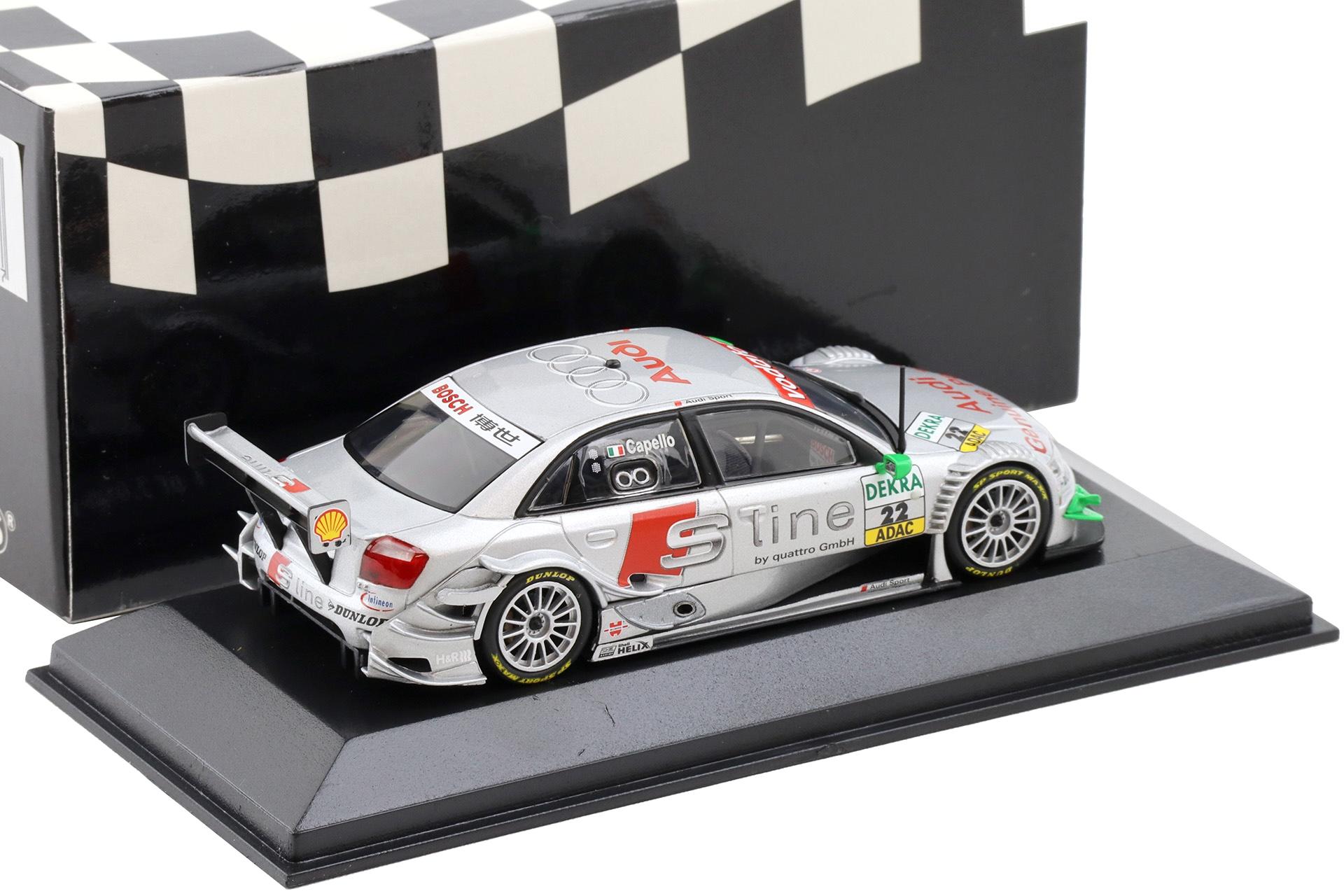 1:43 Minichamps Audi A4 DTM Shanghai 2004 Audi Sport Team Joest #22 R.Capello